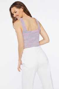 ROSE PETAL/MULTI Marled Sweater-Knit Crop Top, image 3