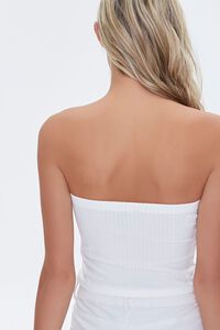 WHITE/YELLOW Embroidered Sunshine Tube Top, image 4