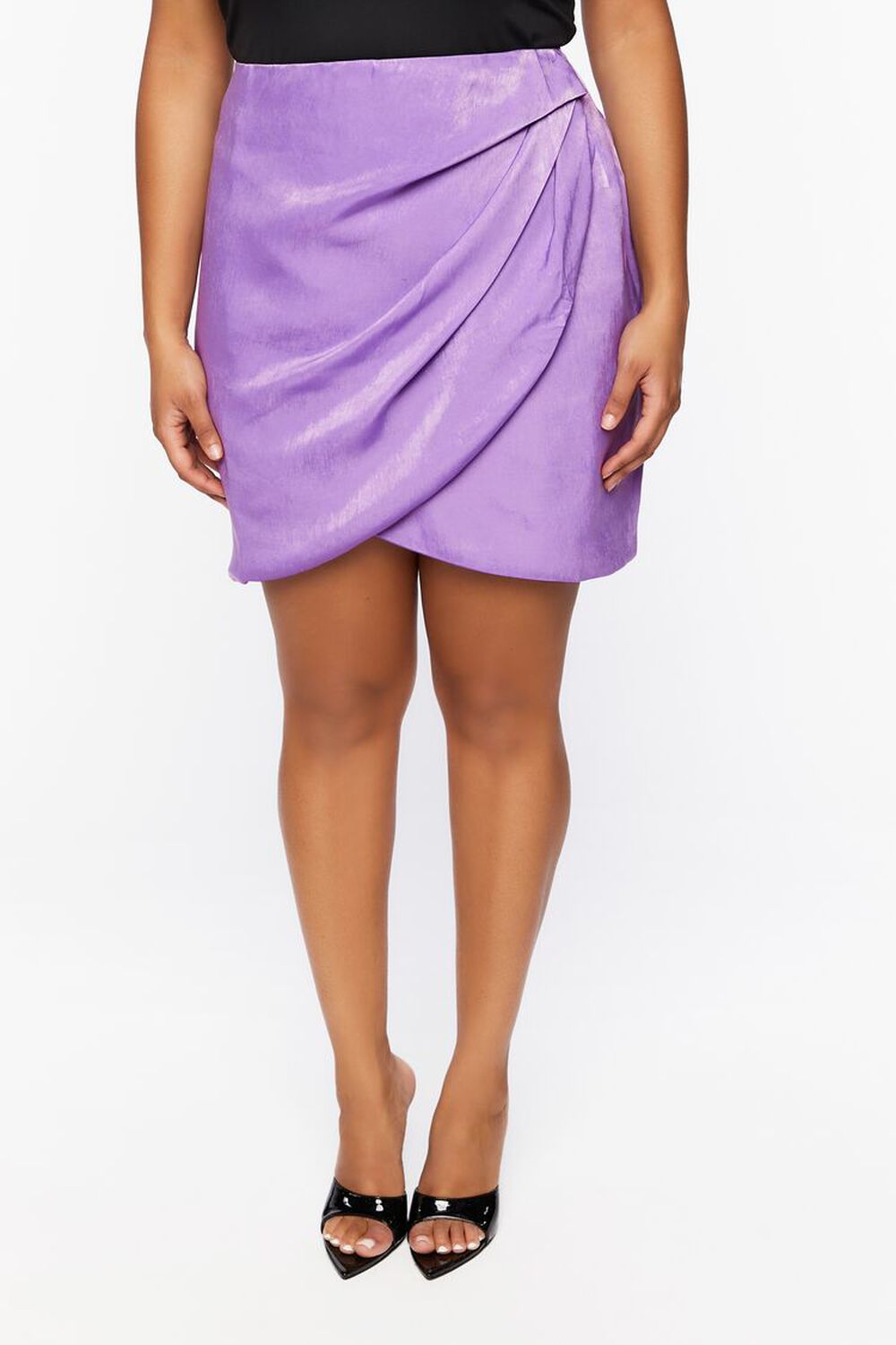 Plus Size Tulip-Hem Mini Skirt, image 2