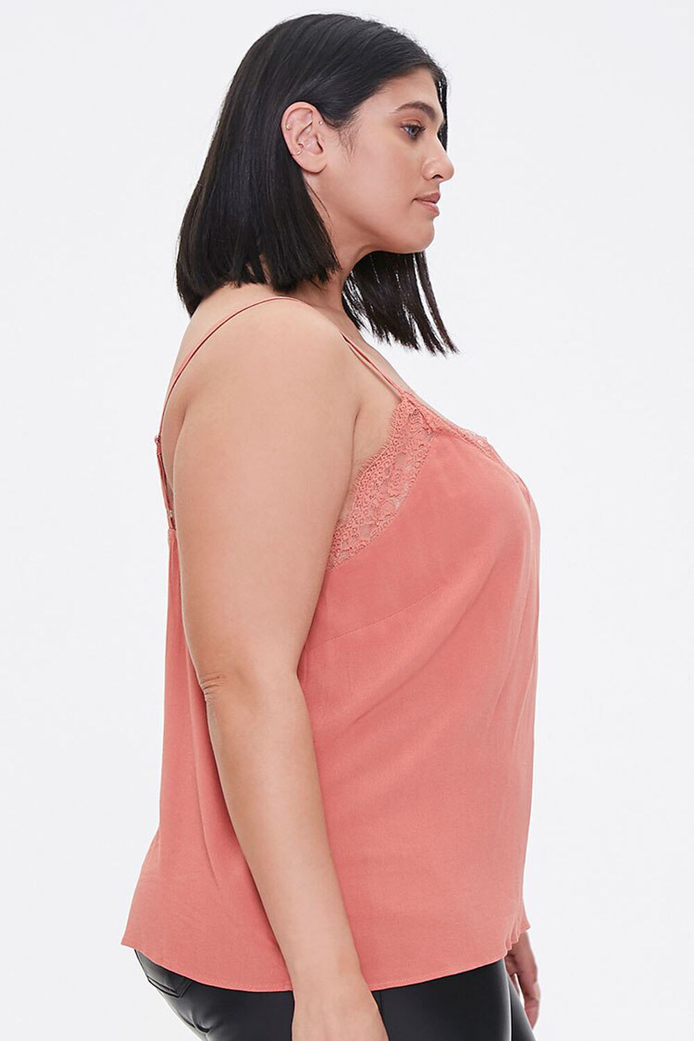 AMBER Plus Size Relaxed Lace-Trim Cami, image 2