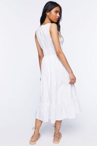 WHITE Plunging Midi Dress, image 3