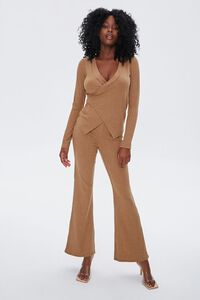 CAMEL Ribbed Crossover Top, image 4
