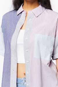 NAVY/MULTI Colorblock Striped Shirt, image 5