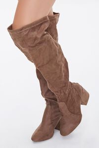 TAUPE Faux Suede Over-the-Knee Boots (Wide), image 1