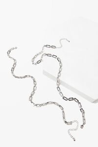 SILVER Chunky Chain Necklace Set, image 3