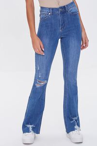 Premium Distressed Flare Jeans, image 2