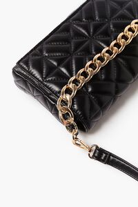 BLACK Quilted Faux Leather Crossbody Bag, image 4