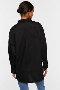 BLACK Oversized Poplin Shirt, image 3