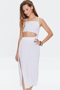 WHITE Cutout Midi Dress, image 4