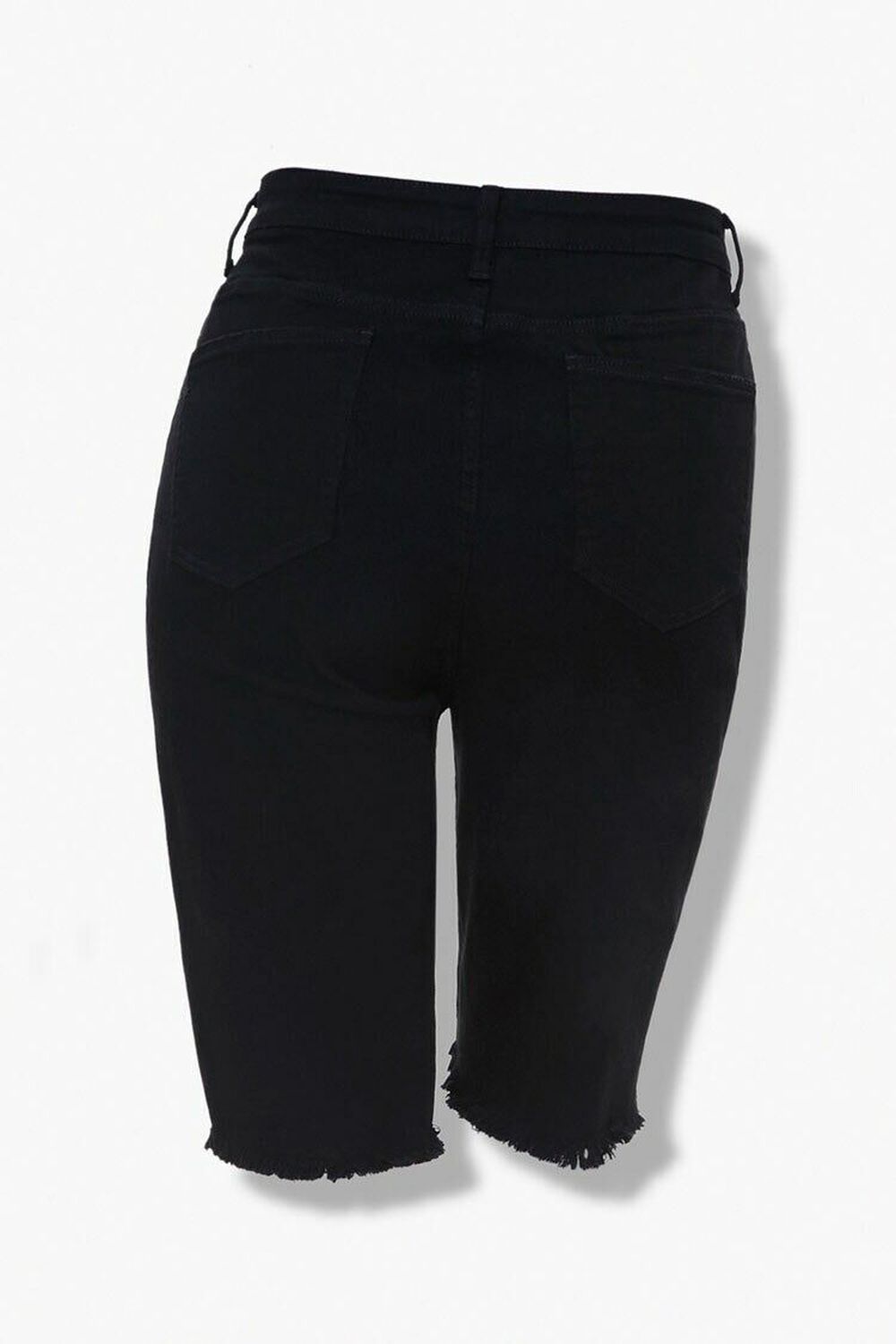 BLACK Plus Size Denim Bermuda Shorts, image 3