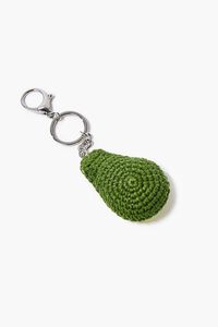 GREEN/MULTI Crochet Avocado Keychain, image 2