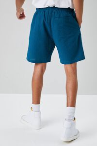 DARK BLUE Seersucker Drawstring Shorts, image 4
