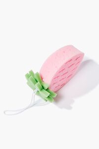 PINK/MULTI Strawberry Bath Sponge, image 2