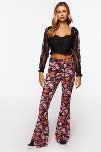 BLACK Lace Hook-and-Eye Crop Top, image 4