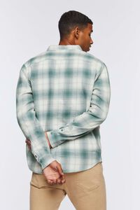 GREEN/WHITE Plaid Flannel Shirt, image 3