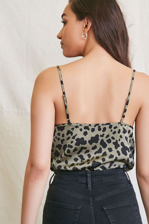 OLIVE/BLACK Leopard Print Cami Bodysuit, image 3
