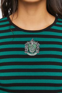 BLACK/GREEN Slytherin Embroidered Graphic Top, image 5