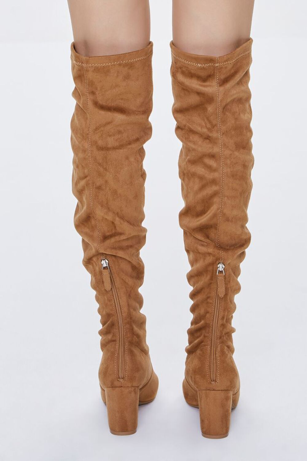 CHESTNUT Faux Suede Over-the-Knee Boots, image 3