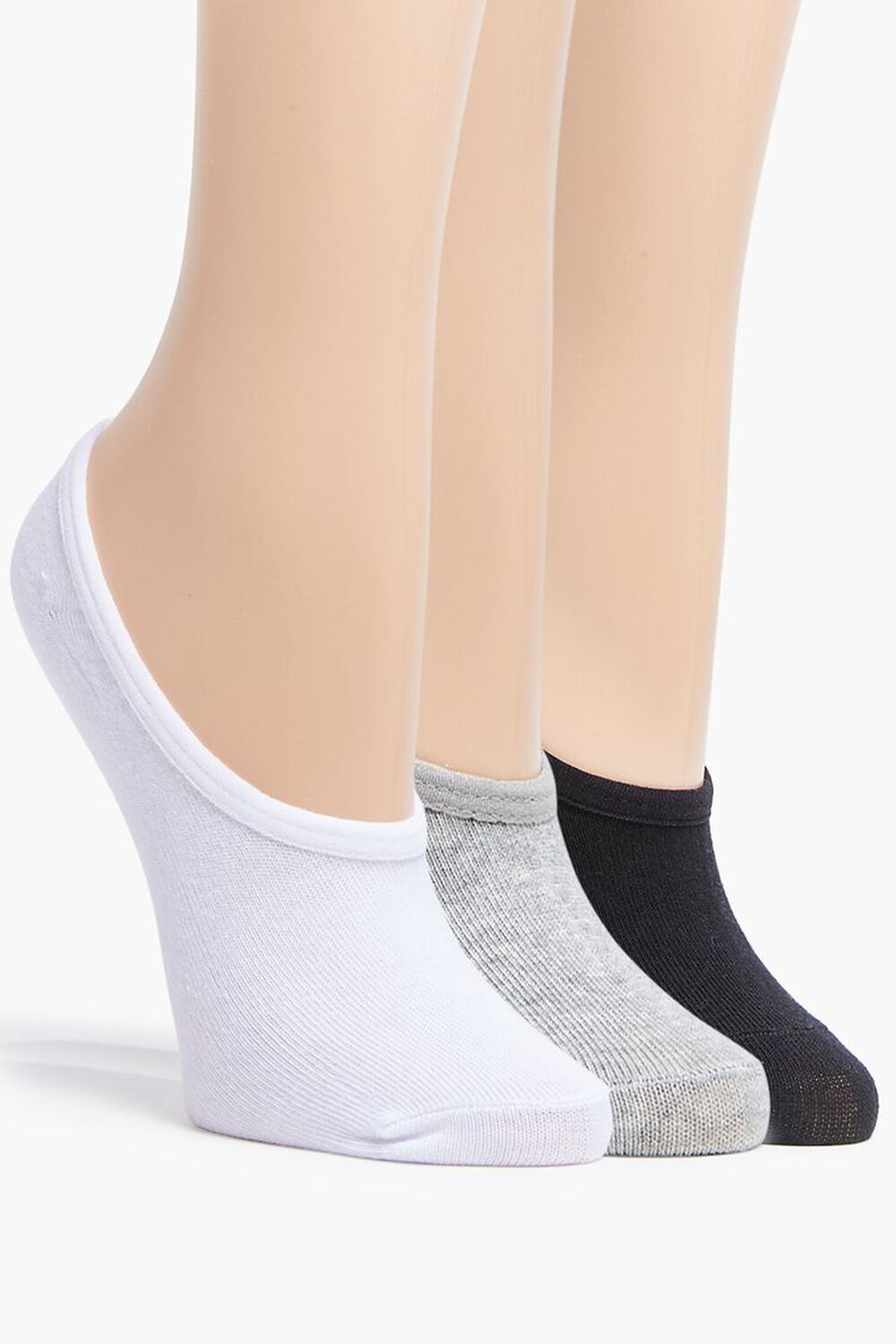 BLACK/GREY No-Show Socks - 3 Pack, image 1