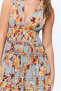 LIGHT BLUE/MULTI Floral Print Maxi Dress, image 5