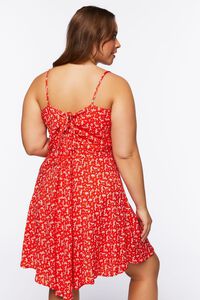 RED/MULTI Plus Size Ditsy Floral Cami Dress, image 3