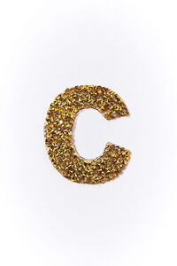 GOLD/C DIY Iron-On Embellishment Letter, image 3