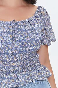 Plus Size Ditsy Floral Ruffled Top, image 6