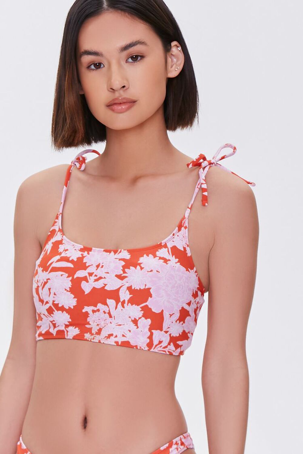 Floral Bralette Bikini Top, image 1