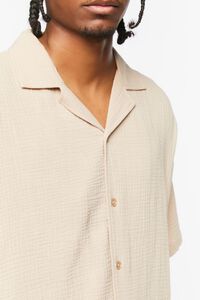 TAUPE Textured Drop-Sleeve Shirt, image 5