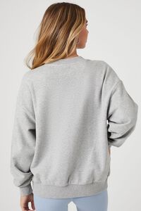 HEATHER GREY/MULTI Embroidered French Terry Pullover, image 3