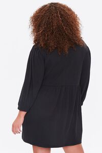 BLACK Plus Size Textured Mini Dress, image 3