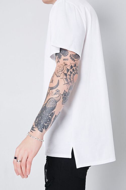 WHITE Vented High-Low Tee, image 2