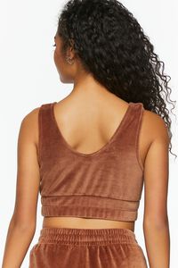 Velour Cropped Tank Top, image 3