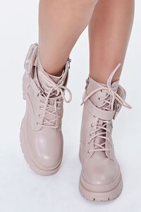 NUDE Coin Purse Lace-Up Combat Boots, image 4