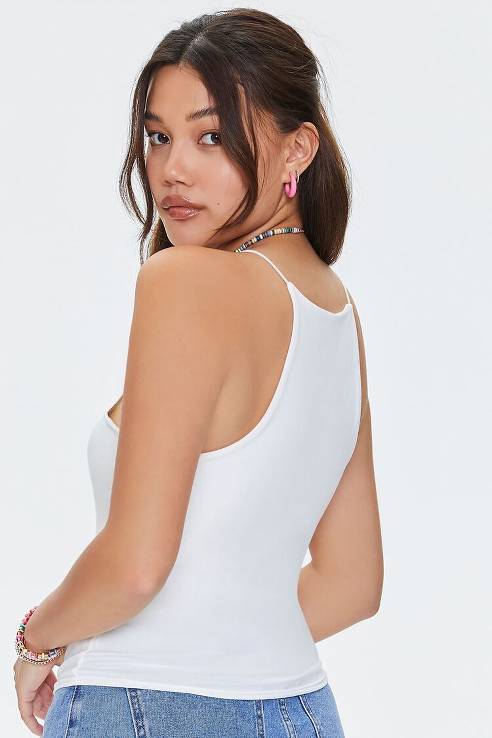 WHITE Relaxed Square-Back Cami, image 3