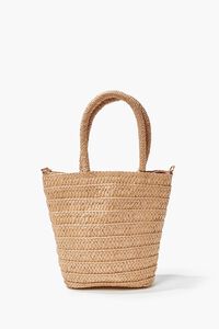 Faux Straw Tote Bag, image 4