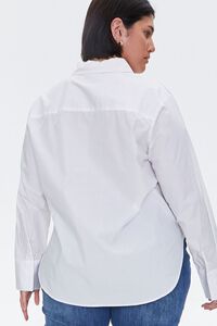 WHITE Plus Size Button-Up Shirt, image 3