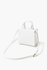WHITE Faux Leather Crossbody Bag, image 1