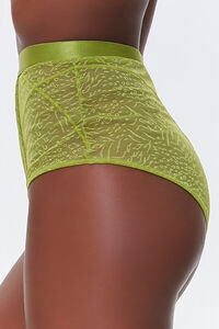 GREEN Mesh Embroidered Panties, image 3