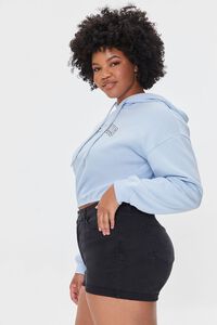 BLUE/WHITE Plus Size Beverly Hills Hoodie, image 2