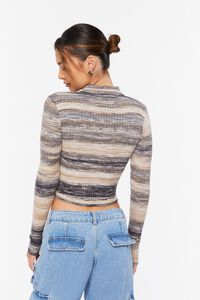 TAUPE/MULTI Space Dye Cardigan Sweater, image 3