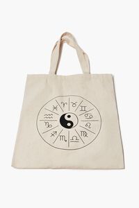 Zodiac Yin Yang Graphic Tote Bag, image 1