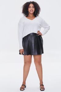 Plus Size Waffle Knit Crop Top, image 4