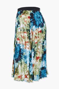 Plus Size Pleated Floral Skirt, image 2