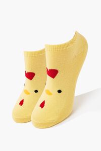 YELLOW/MULTI Chicken Graphic Ankle Socks, image 2