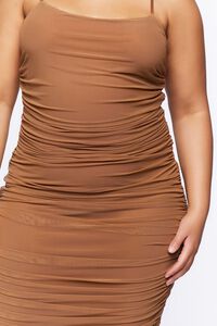 TAUPE Plus Size Ruched Bodycon Midi Dress, image 5