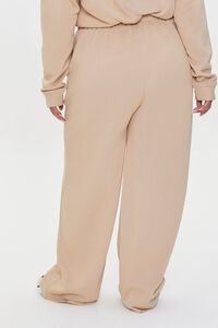 TAUPE/WHITE Plus Size Los Angeles Graphic Sweatpants, image 4