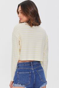 YELLOW/WHITE Striped Cropped Top, image 3