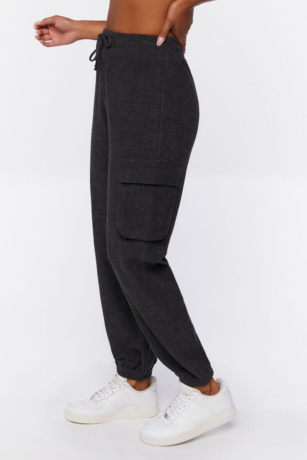 French Terry Cargo Drawstring Joggers, image 3