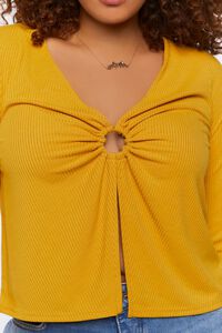 Plus Size Split-Front O-Ring Top, image 5